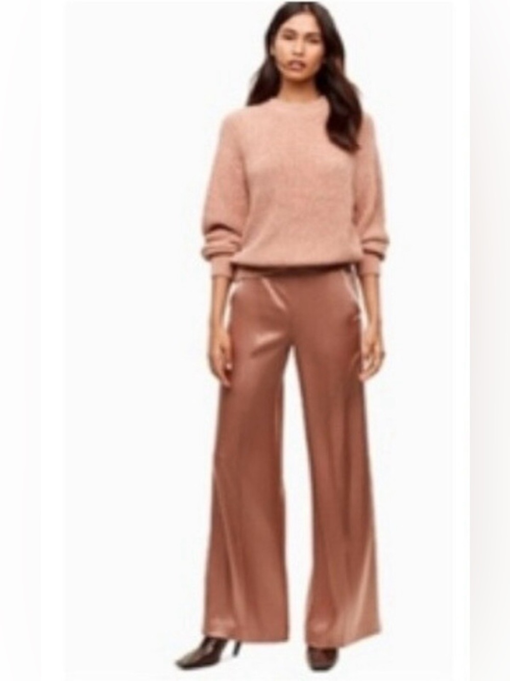Wilfred Clarisse Pant Wide-leg, Satine Trousers In Caramel Size 0